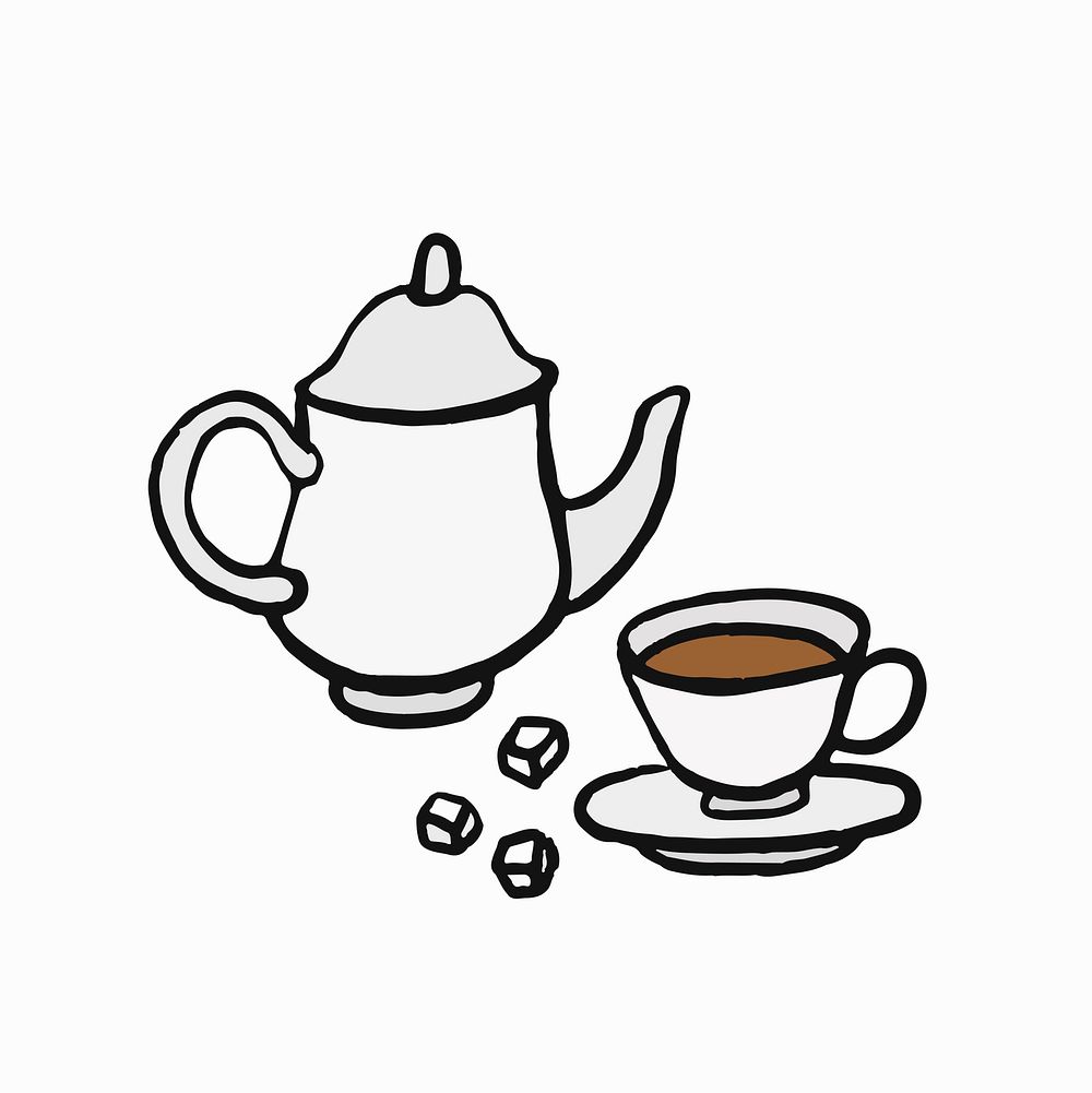 British-style tea culture illustration
