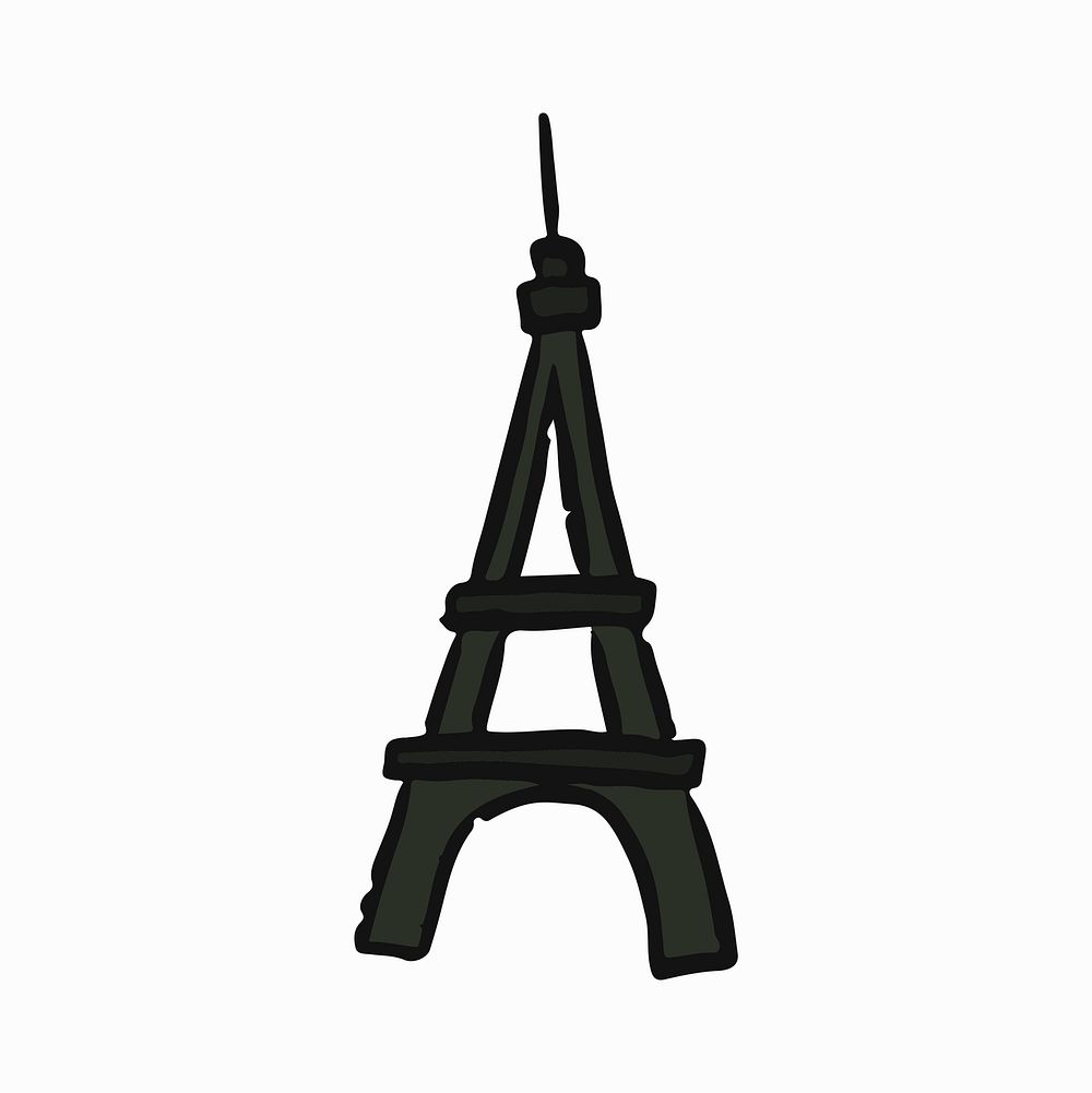 The Eiffel Tower doodle drawing illustration