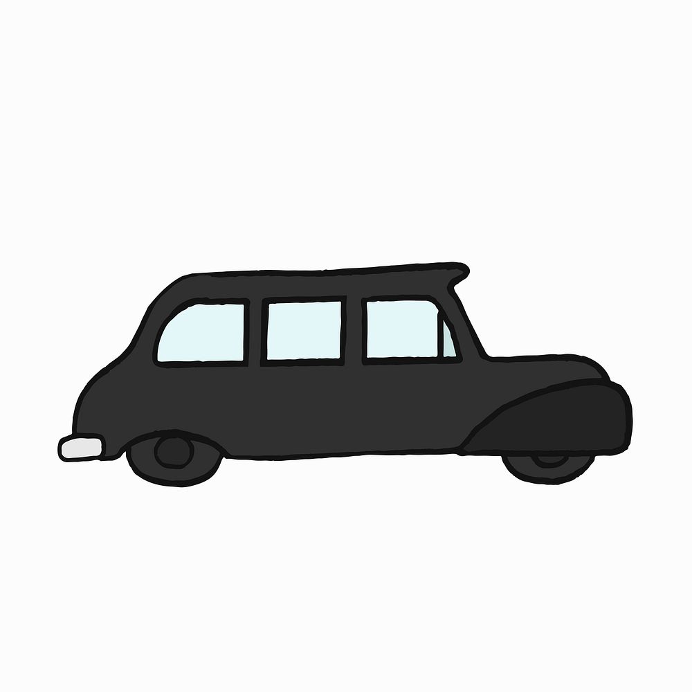 London's traditional black cab illustration