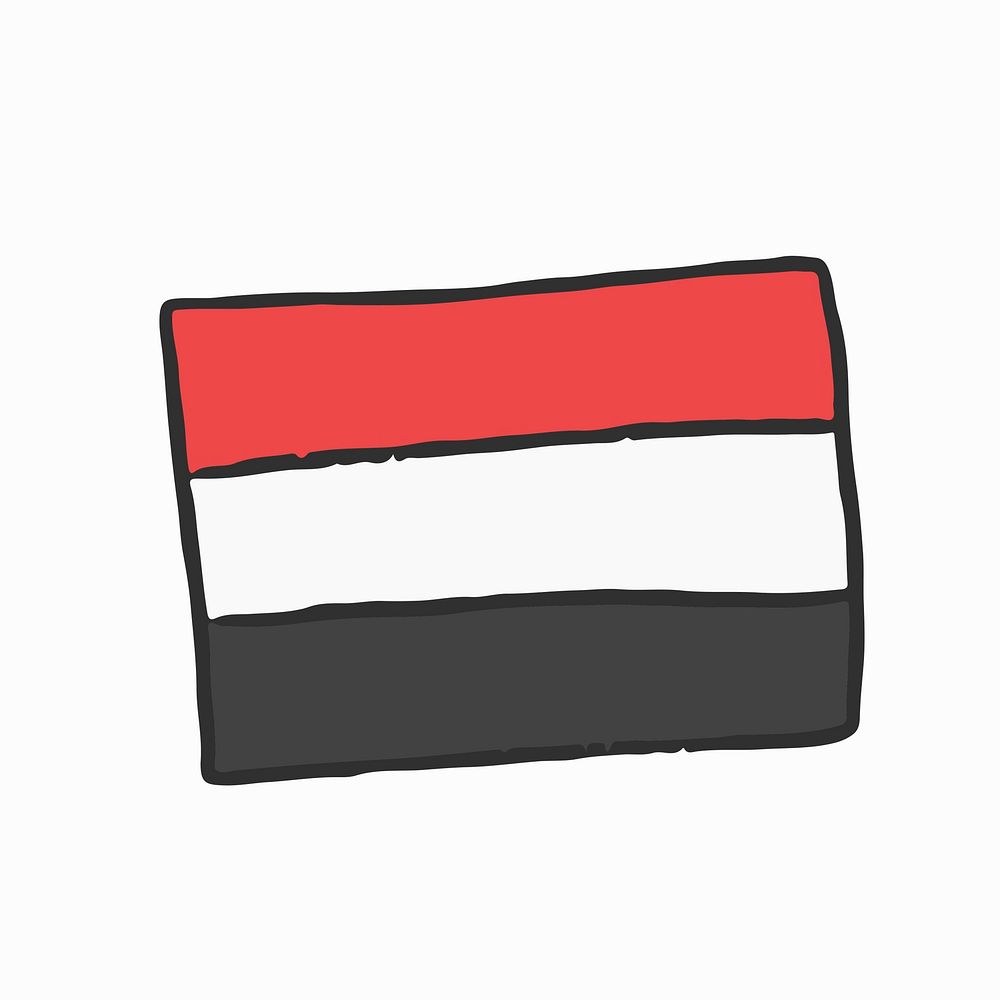 Hand drawn flag of Egypt