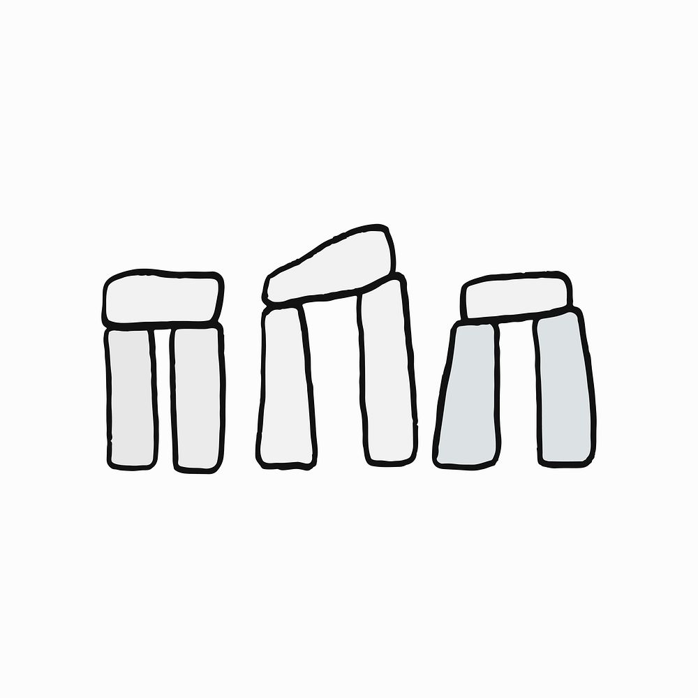 Stonehenge, British cultural icon illustration