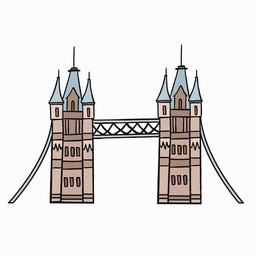 Tower Bridge the iconic symbol of London illustration