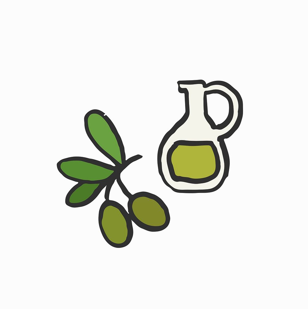 Extra virgin olive oil illustration