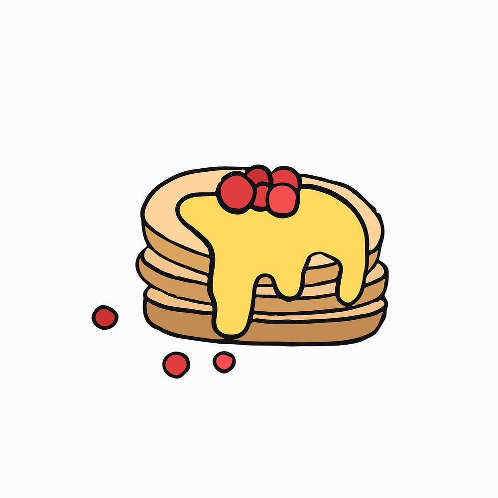 Blini Russian pancakes graphic illustration