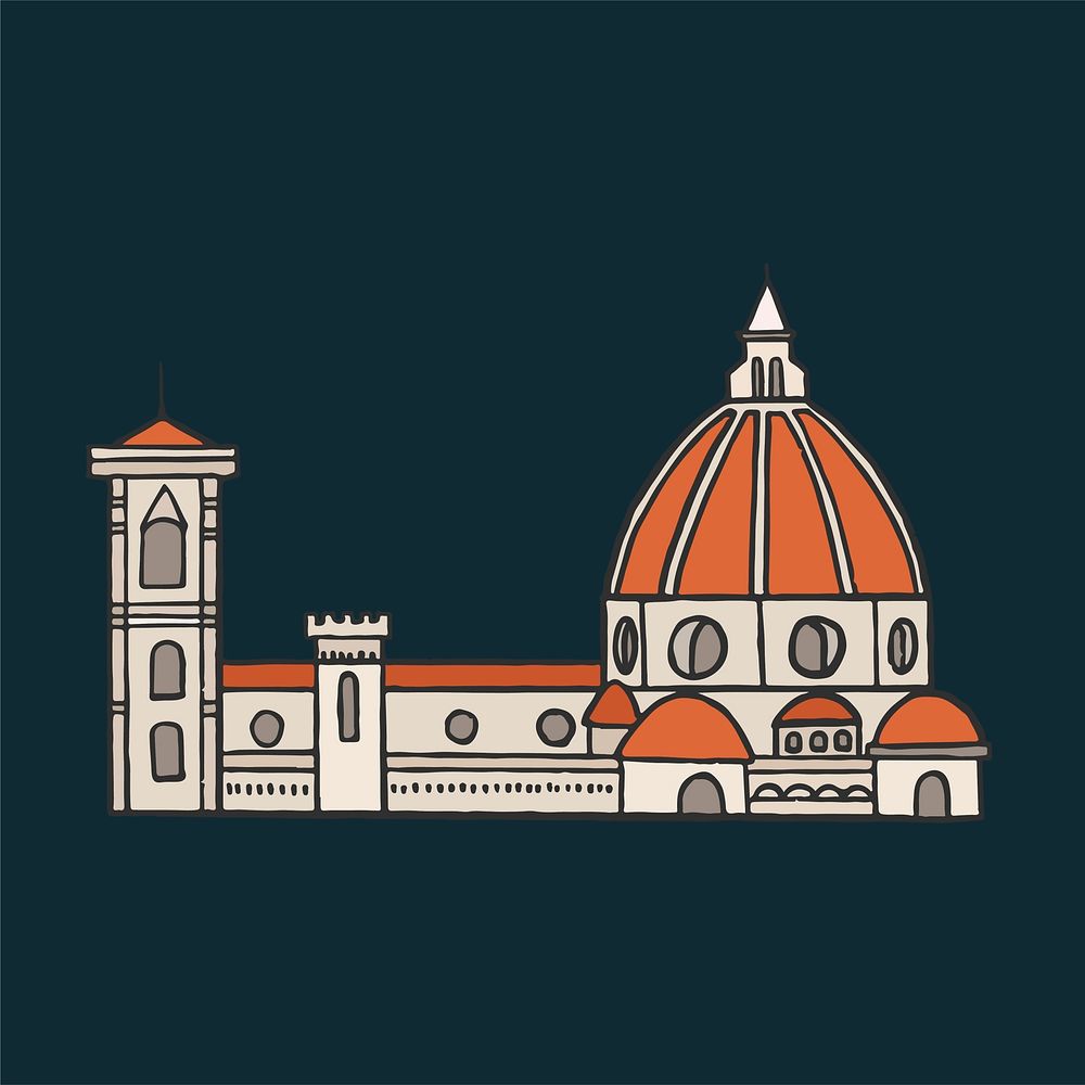 Florence Cathedral graphic illustration