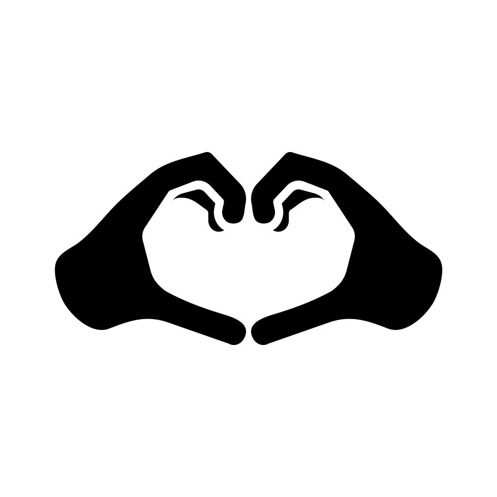 Isolated hands making heart shape