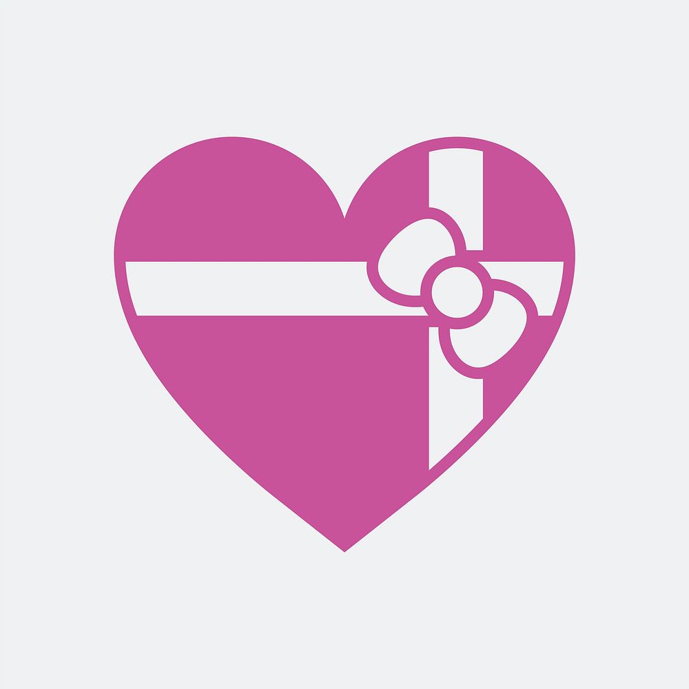 Isolated romantic chocolate graphic icon