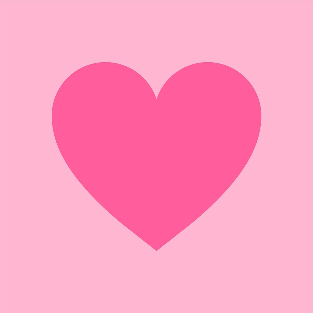 Romantic pink heart design icon