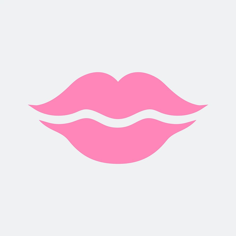 Luscious full lips graphic illustration