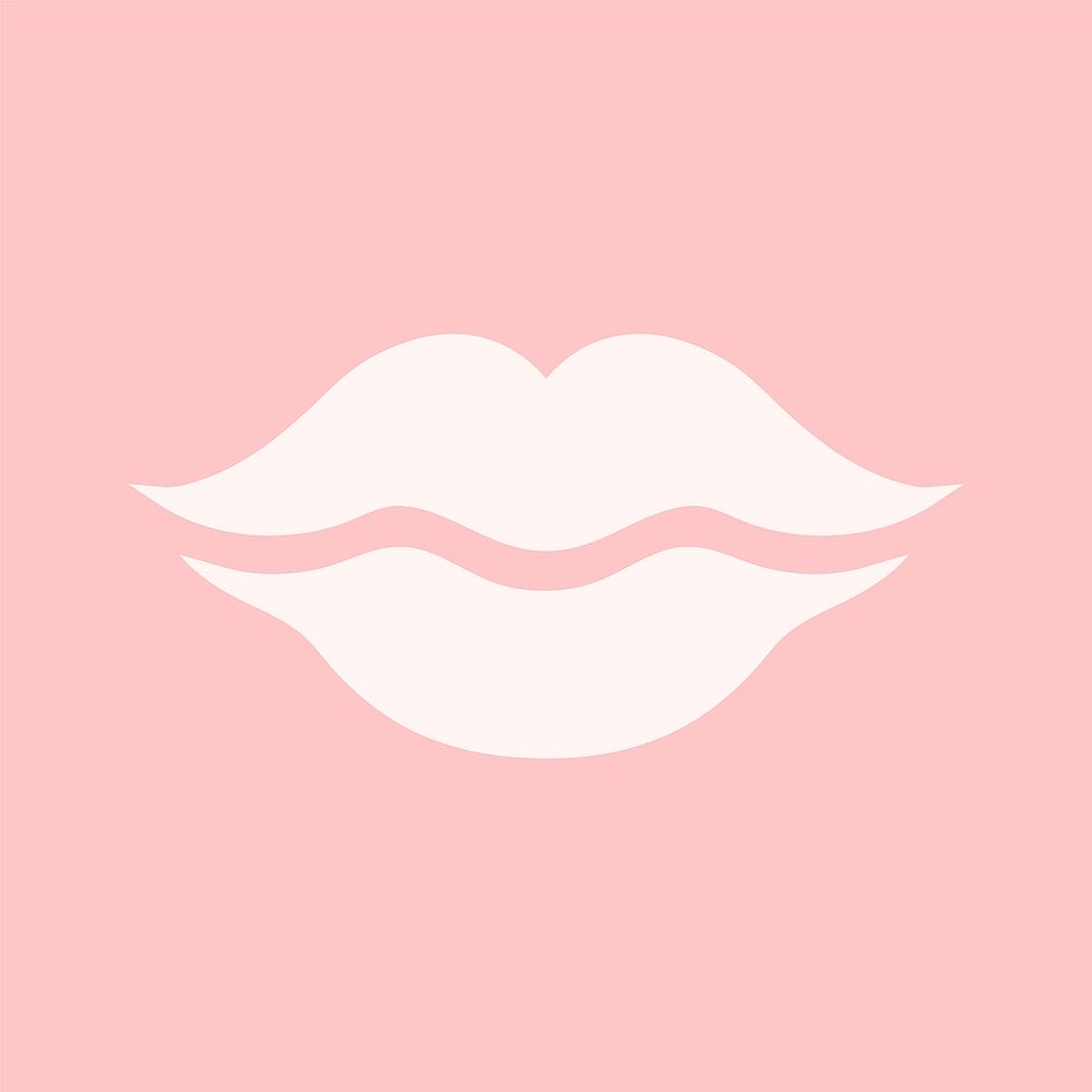Luscious full lips graphic illustration