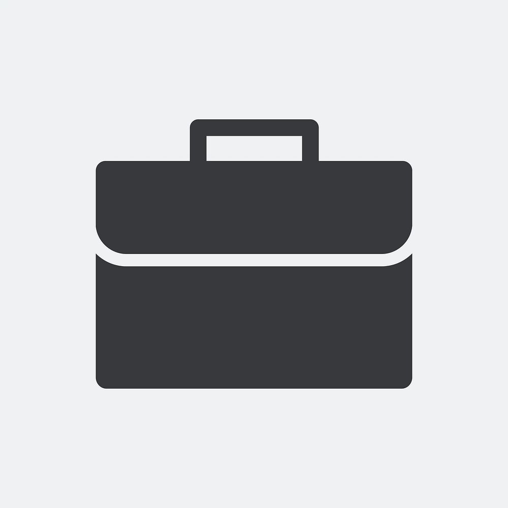 Isolated black business bag icon