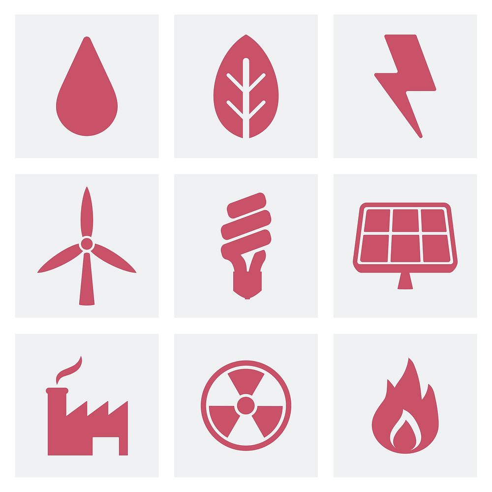 Eco and green icons illustration