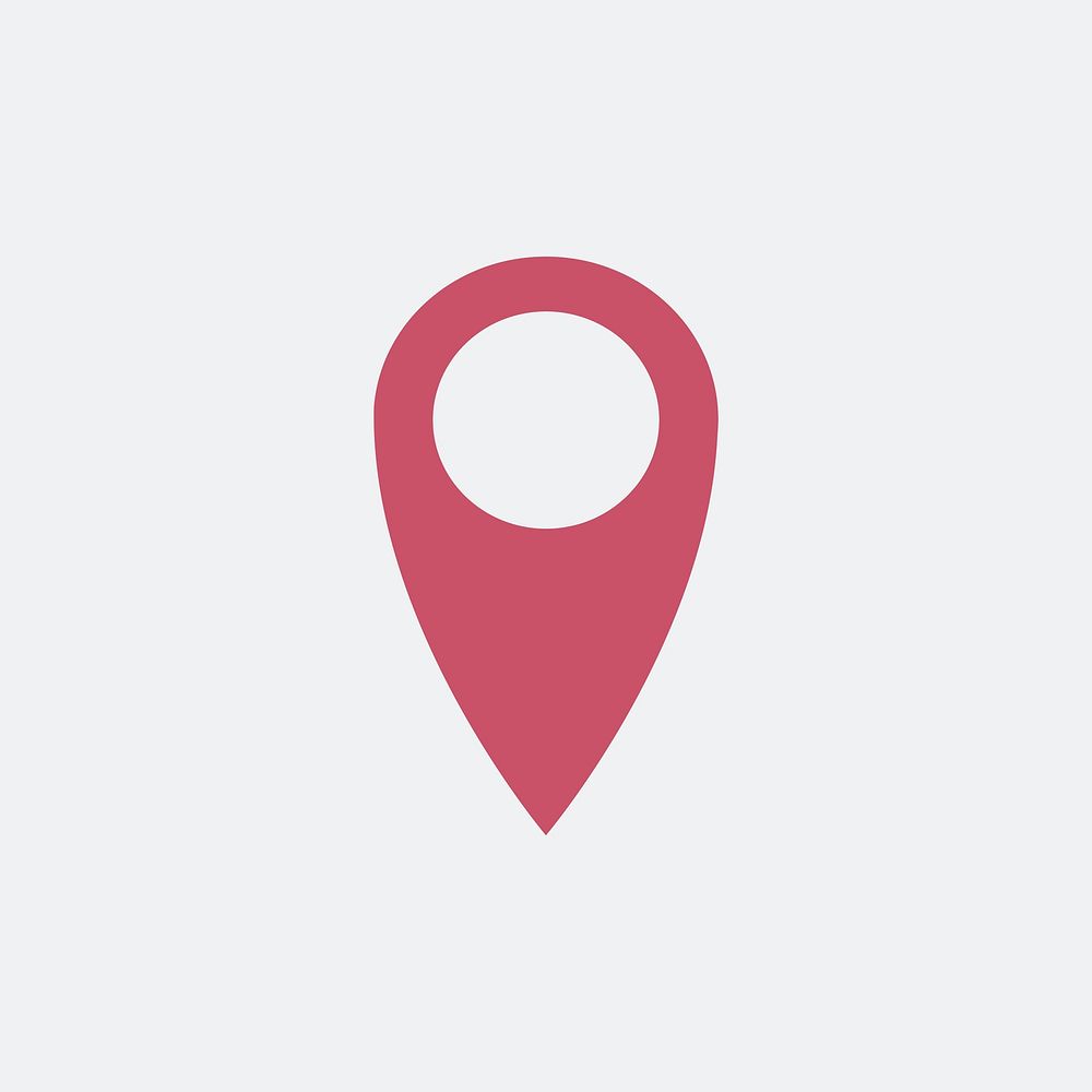 Isolated pink map pin icon