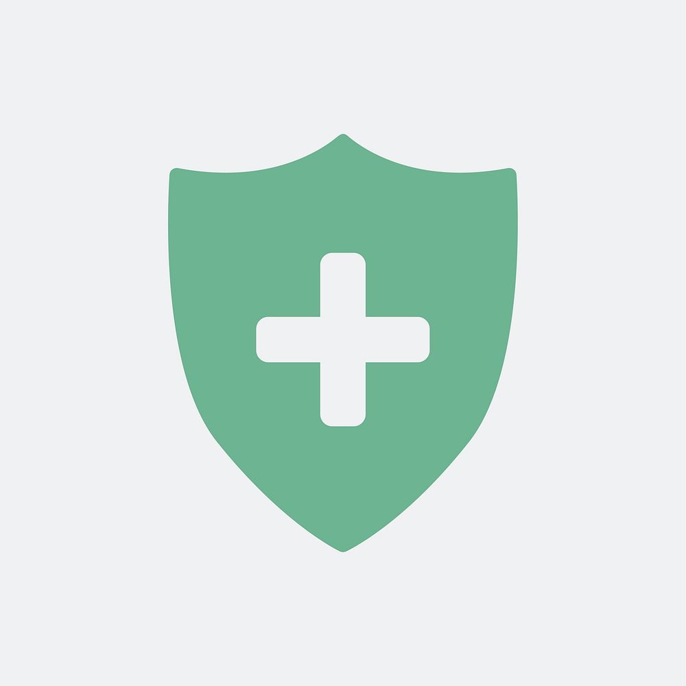 Isolated green medical insurance icon