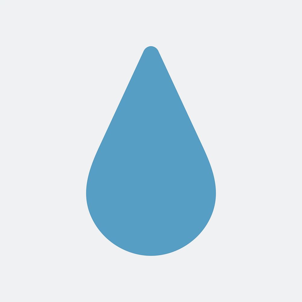Isolated water drop simple icon