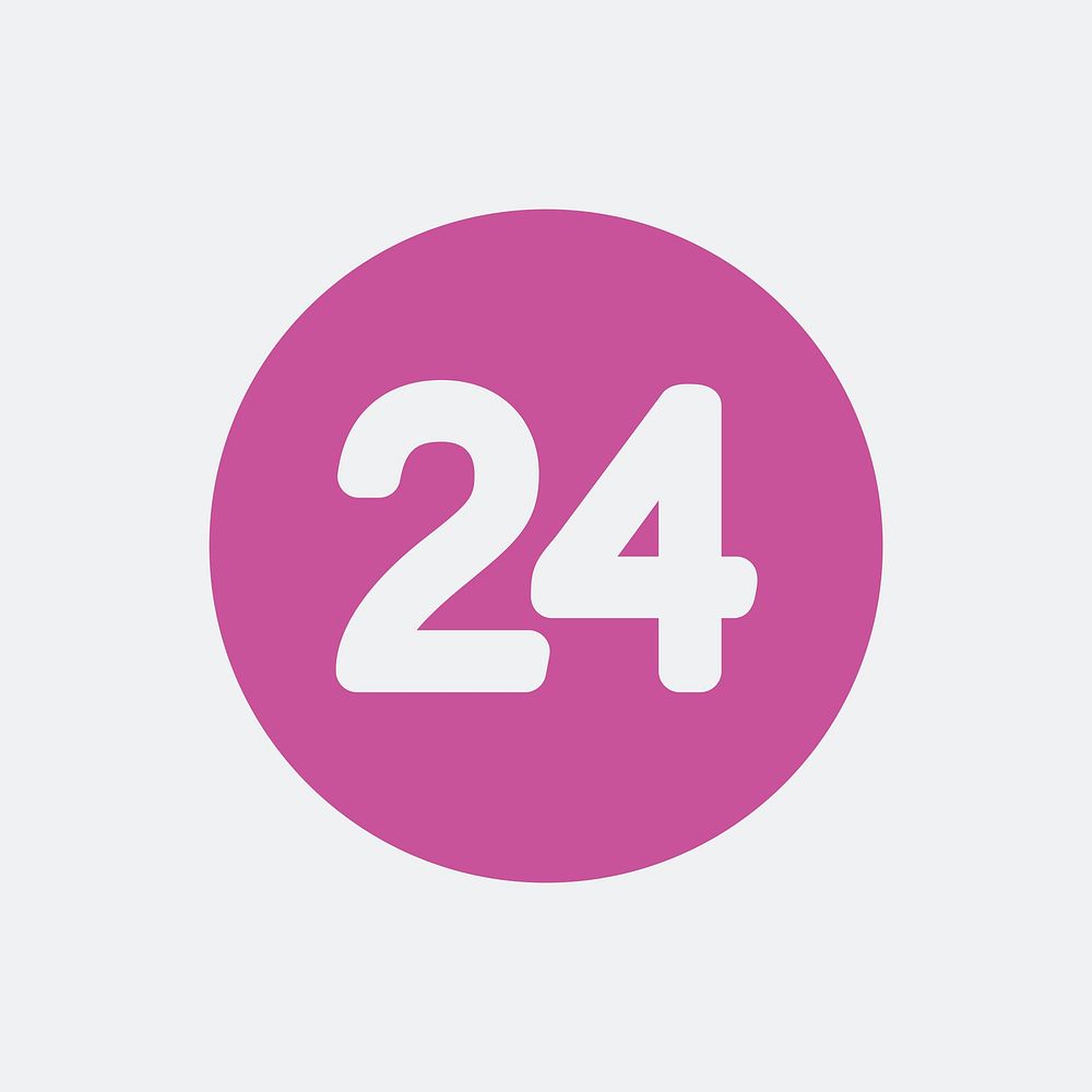 Number 24 PNG Transparent Images Free Download