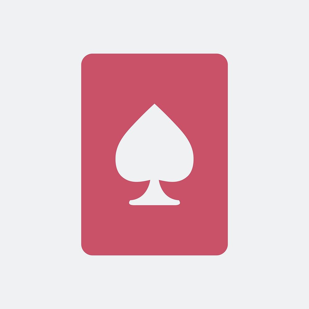 Spade playing card icon illustration