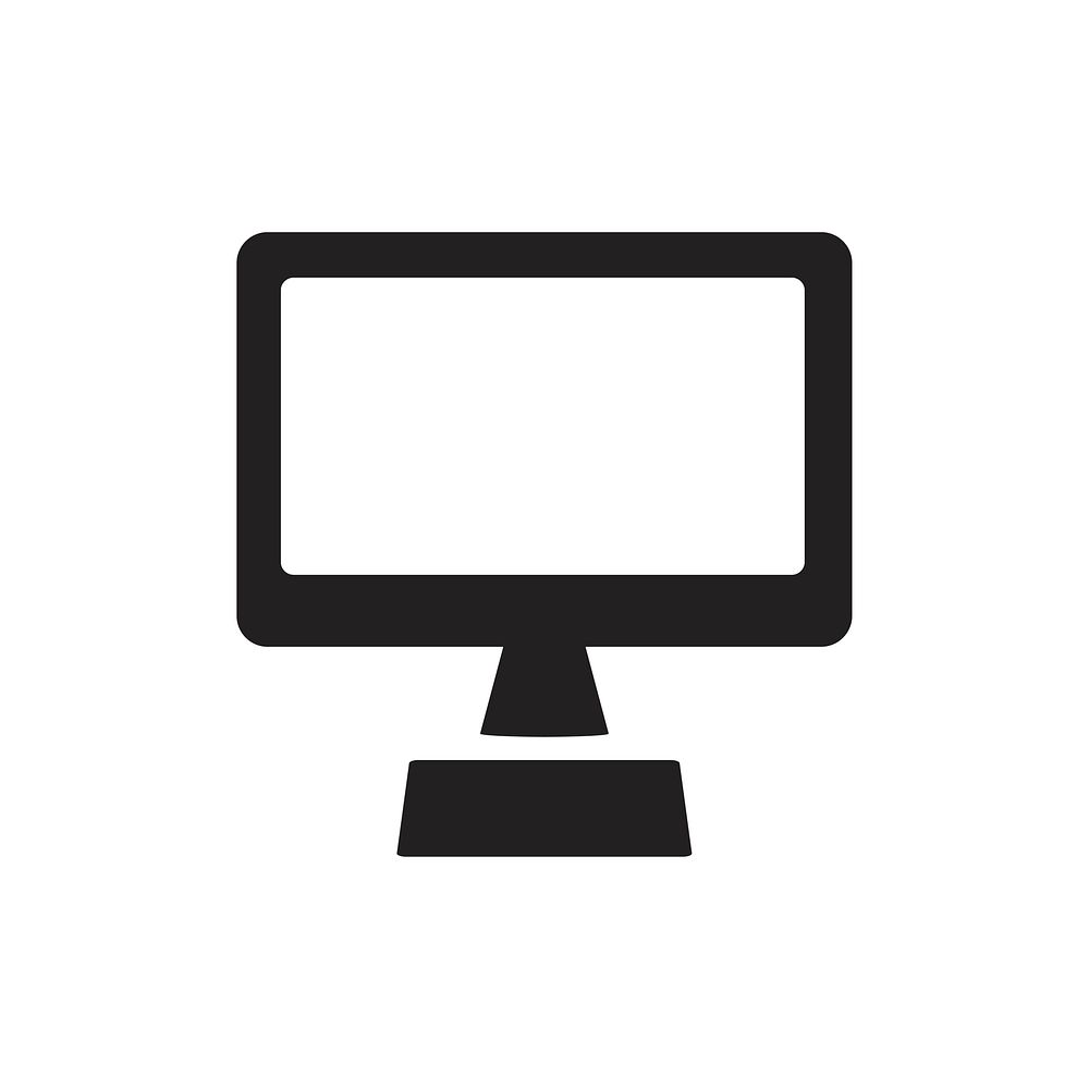 Isolated computer monitor icon illustration