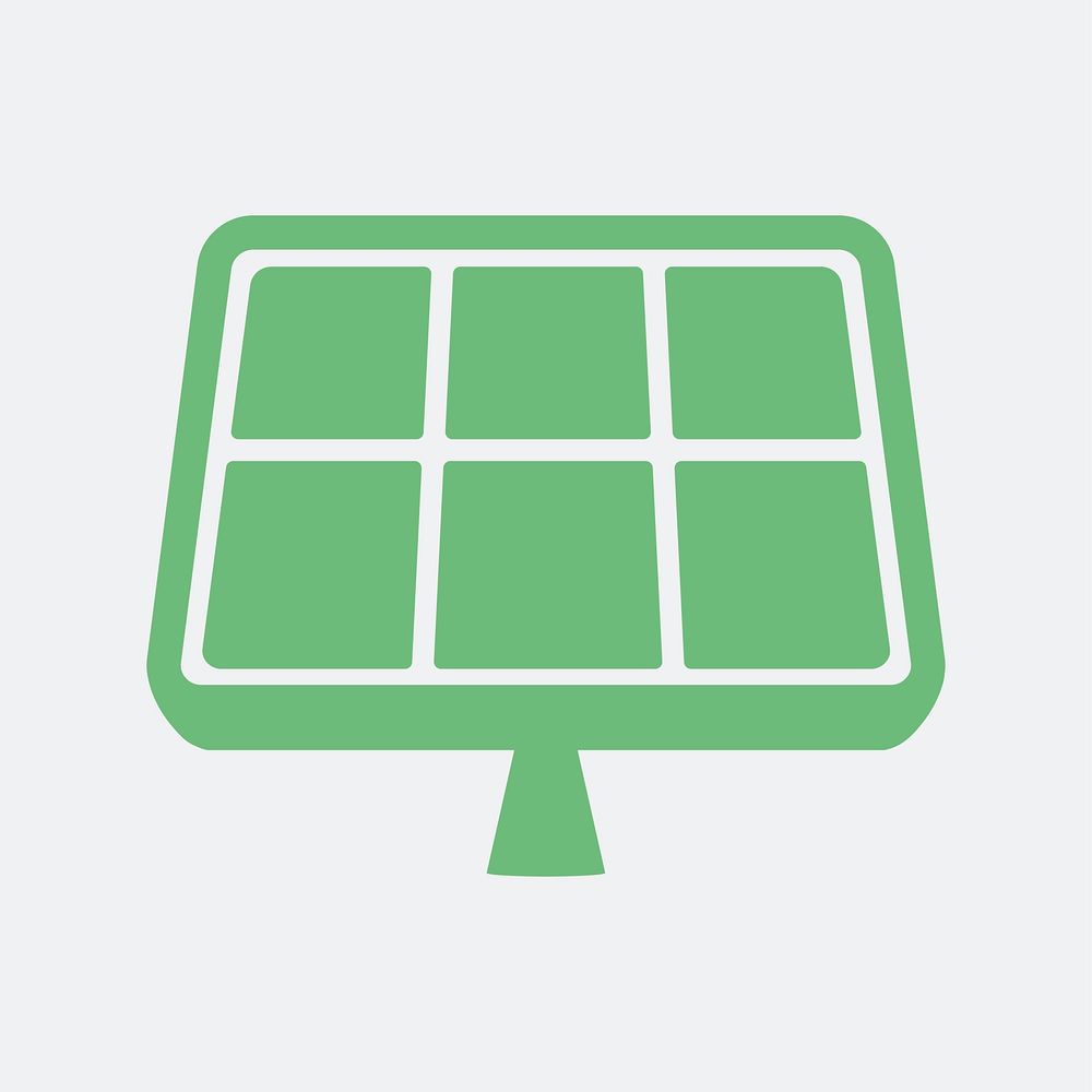 Solar cell logo icon illustration