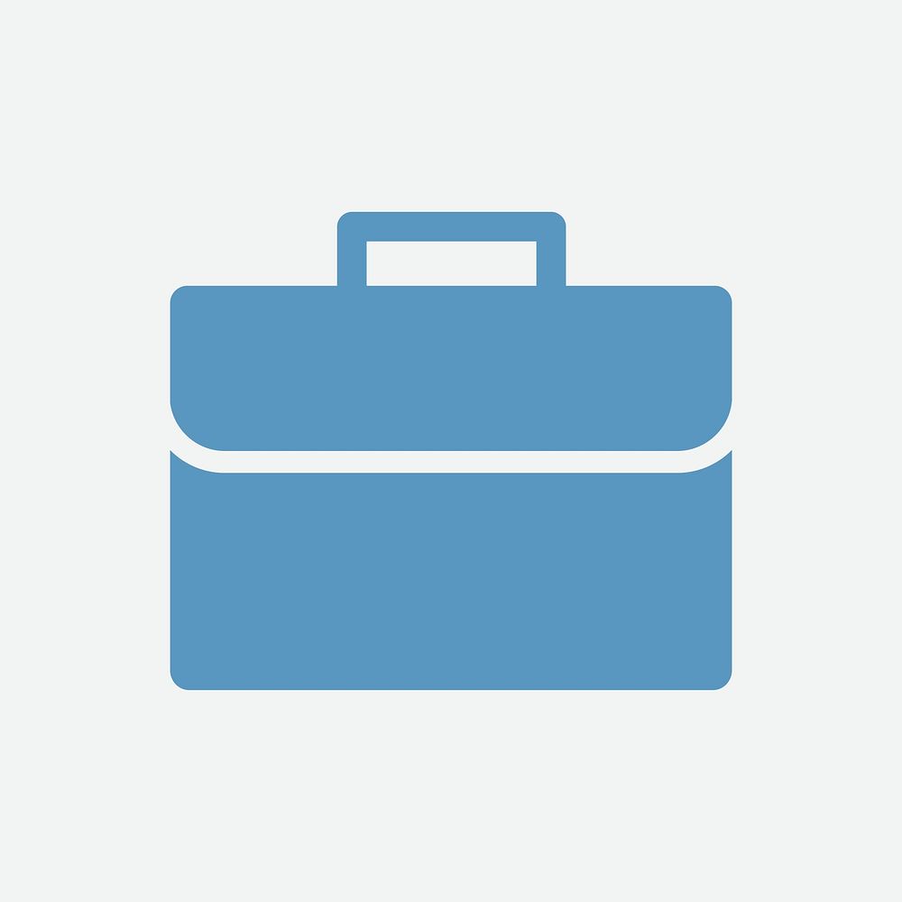 Isolated blue business bag icon