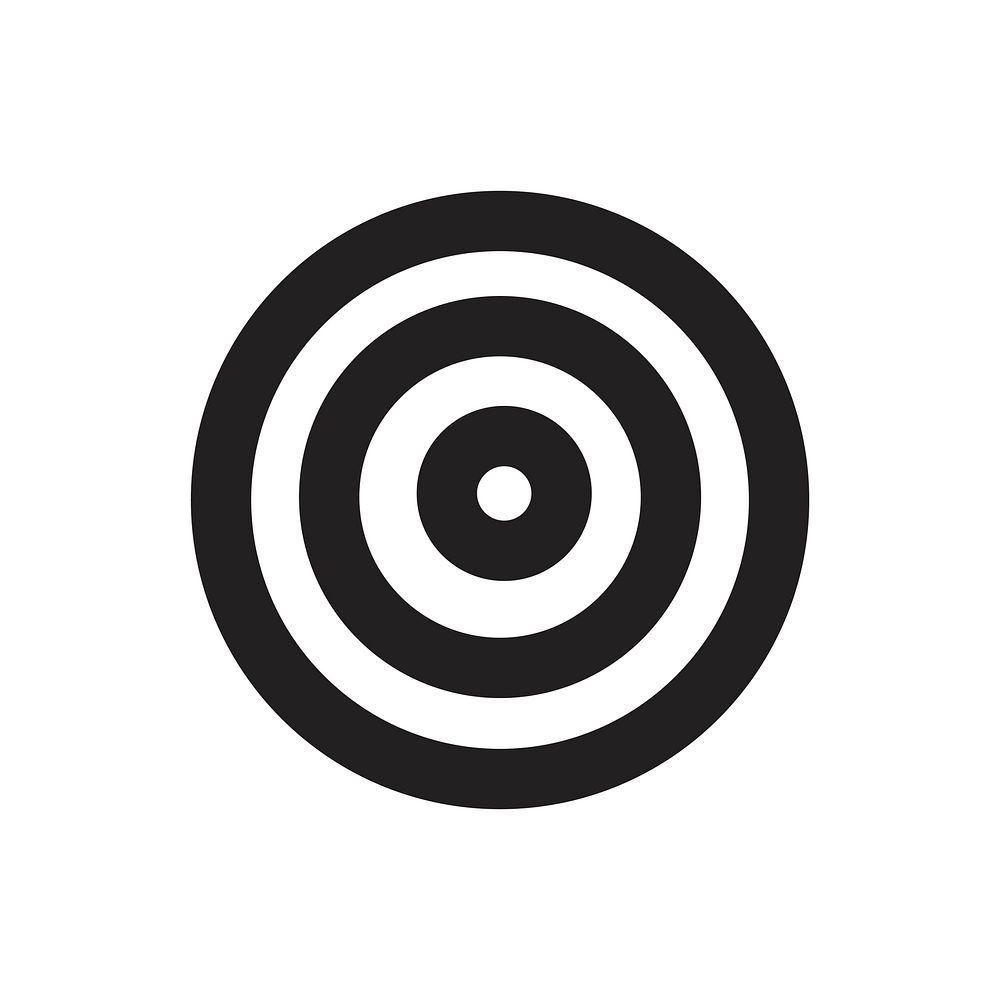 Isolated target icon on white background
