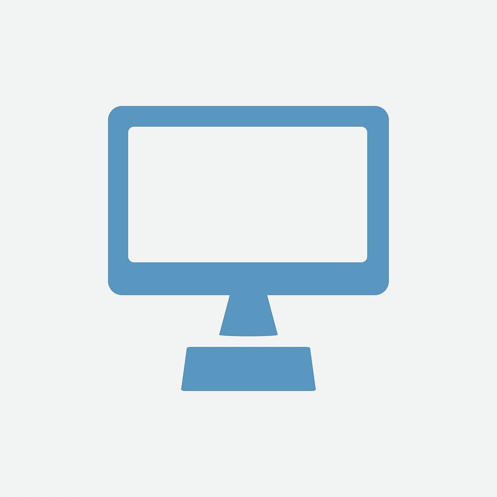 Isolated computer monitor icon