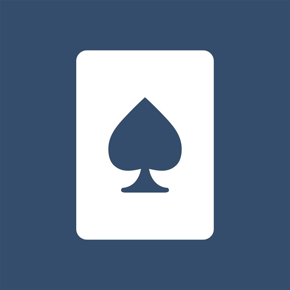 Spade playing card icon illustration