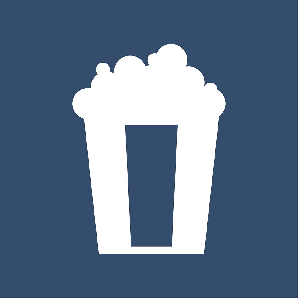 Popcorn icon isolated on background