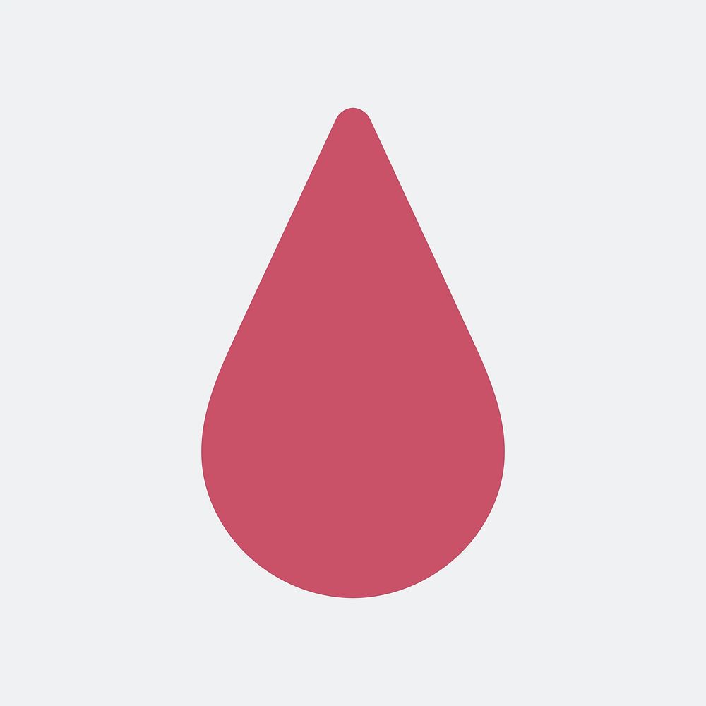 Isolated blood droplet simple icon
