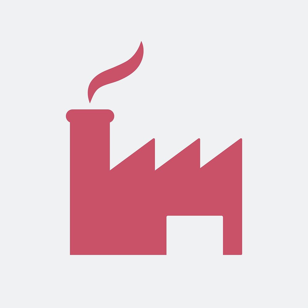 Factory icon isolated on background