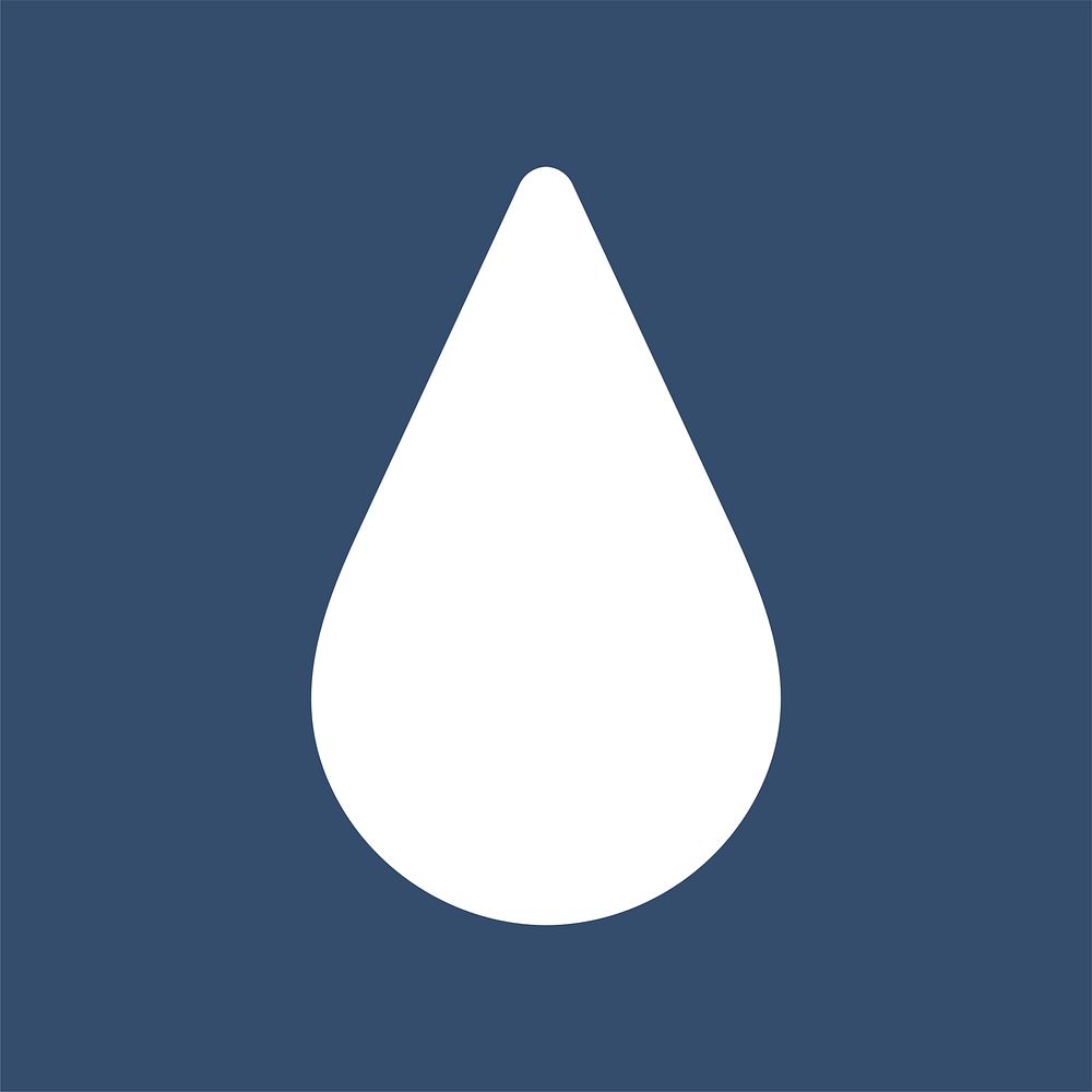 Isolated water drop simple icon