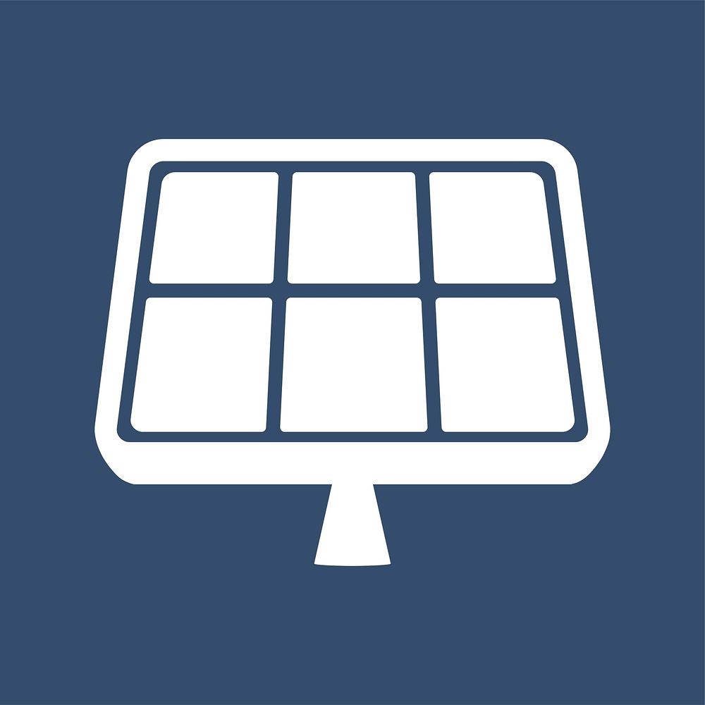 Solar cell logo icon illustration