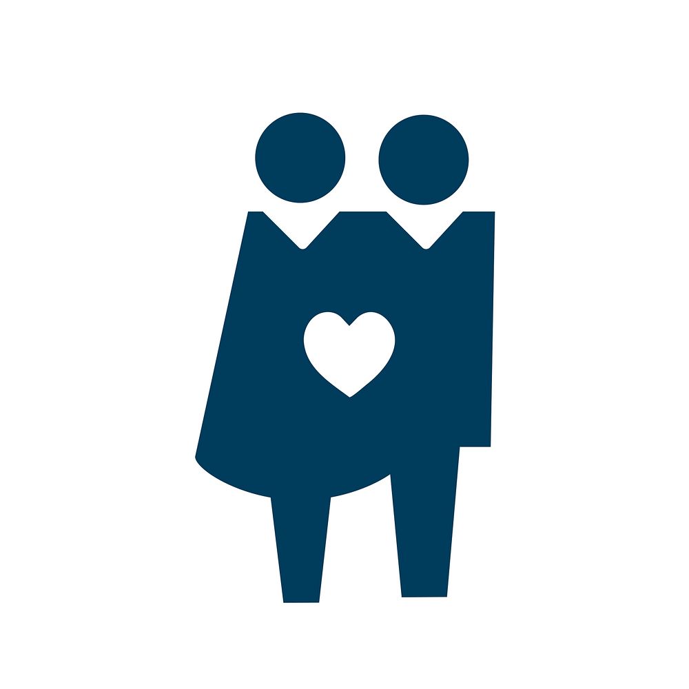 Couple in love icon pictogram illustration