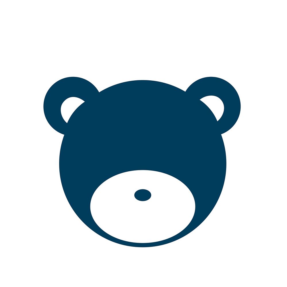 Teddy bear kid's toy icon illustration
