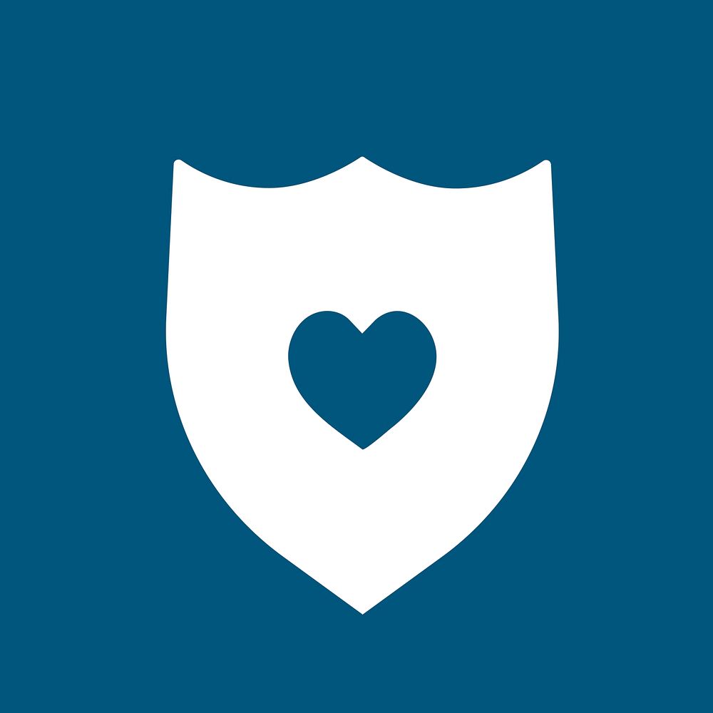 Health insurance shield icon illustration