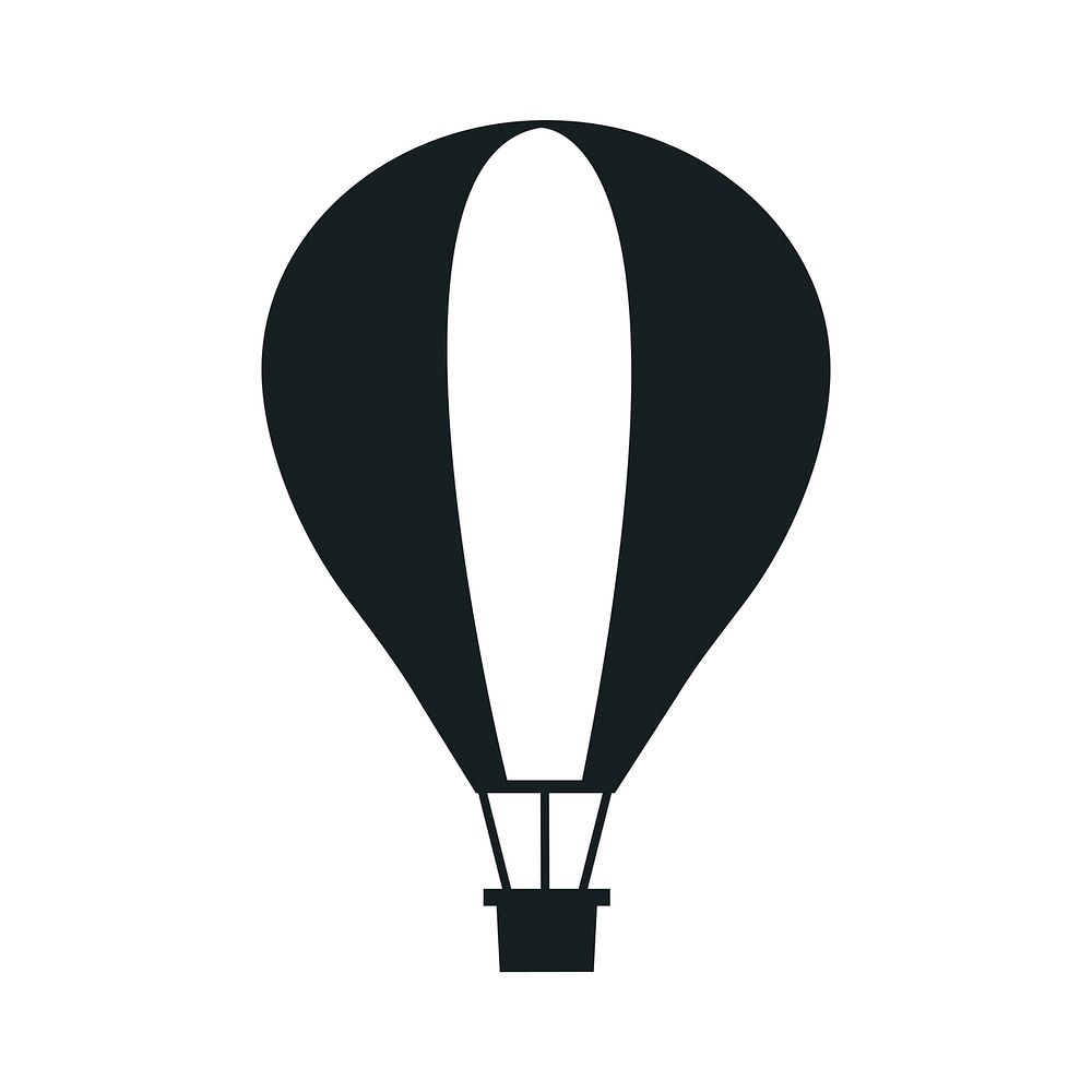 Hot air balloon on white background