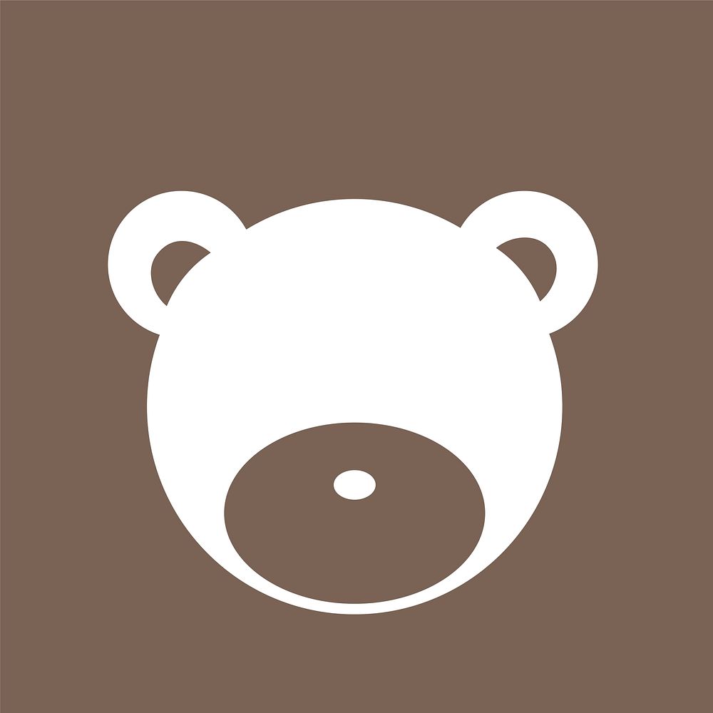 Teddy bear kid's toy icon illustration