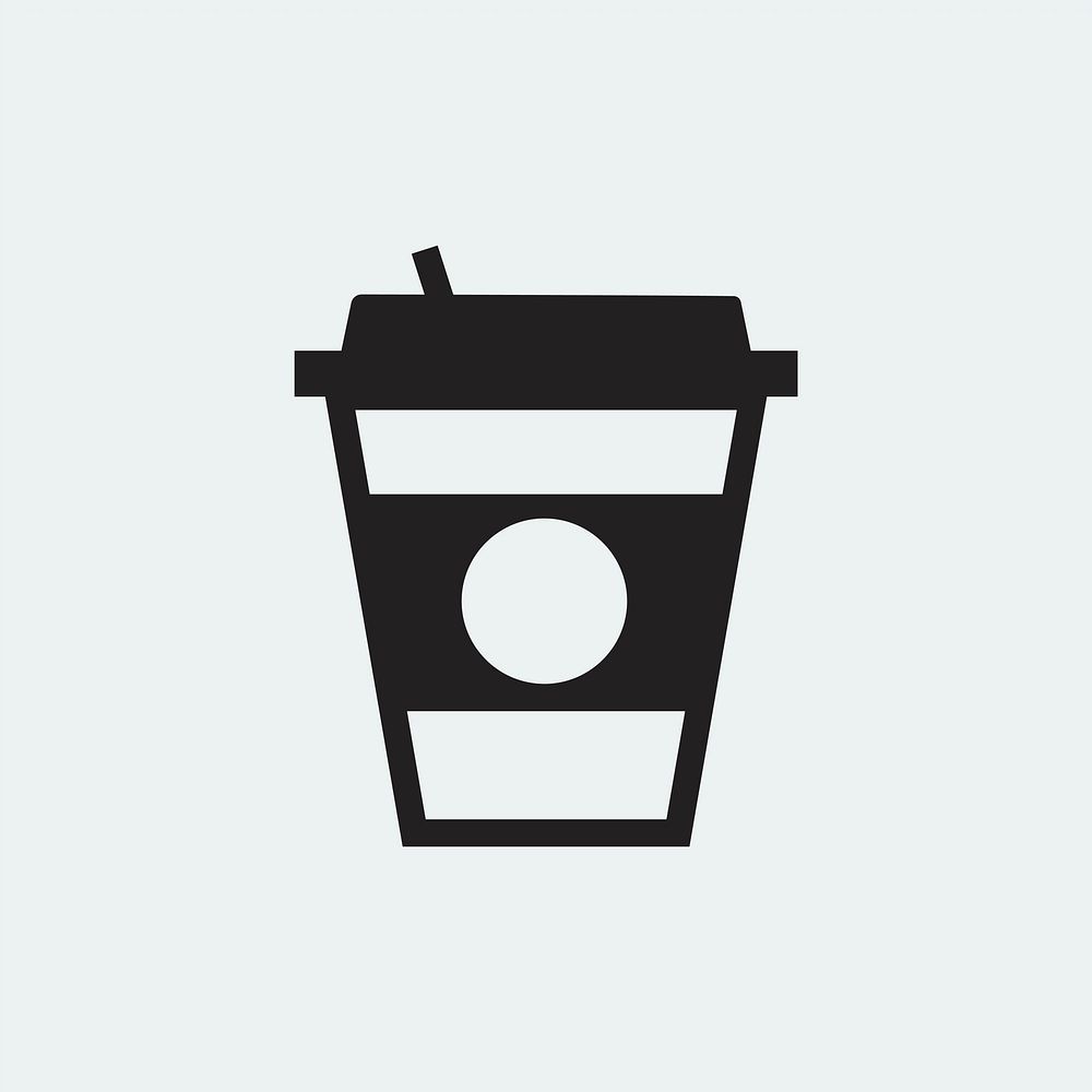 Takeaway coffee mug graphic illustration
