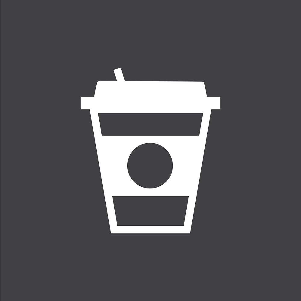 Takeaway coffee mug graphic illustration