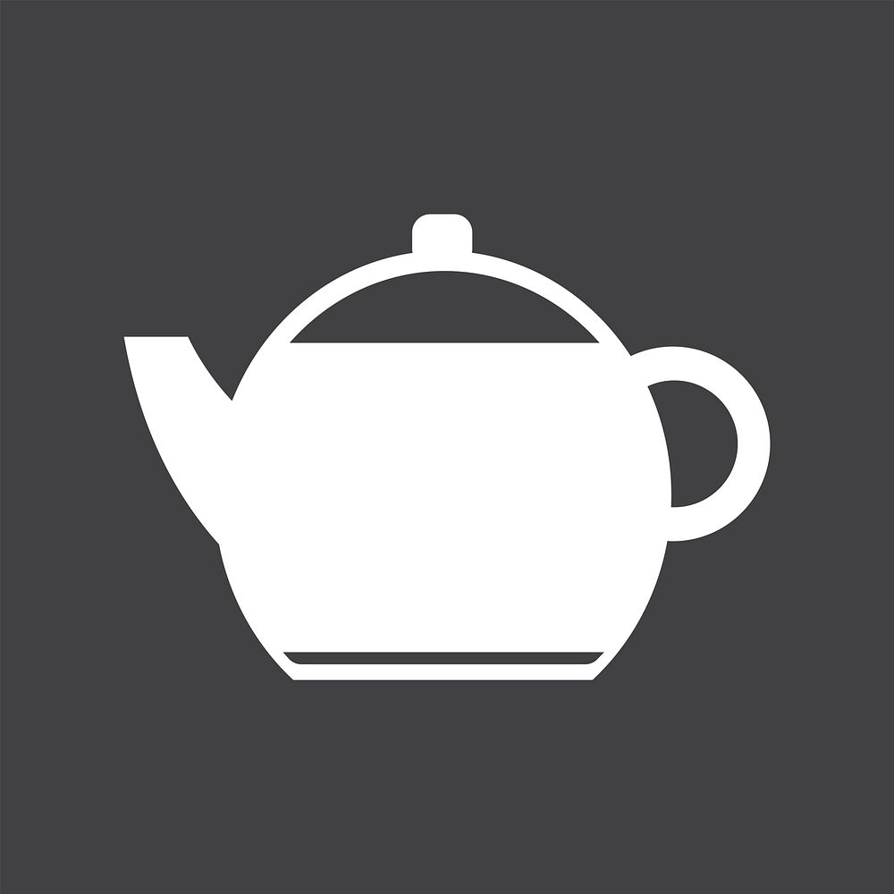 White plain teapot icon illustration