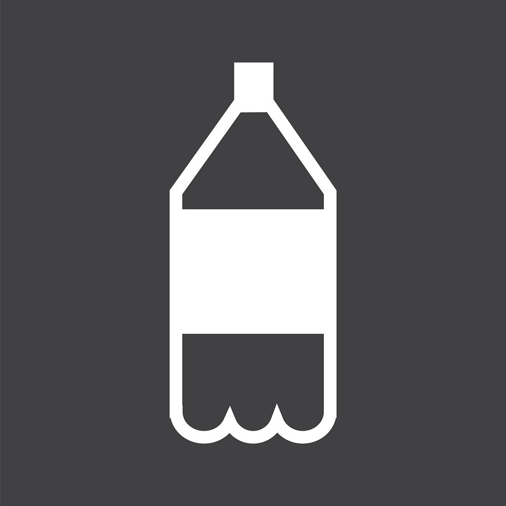 Soft drink plastic bottle icon illustration