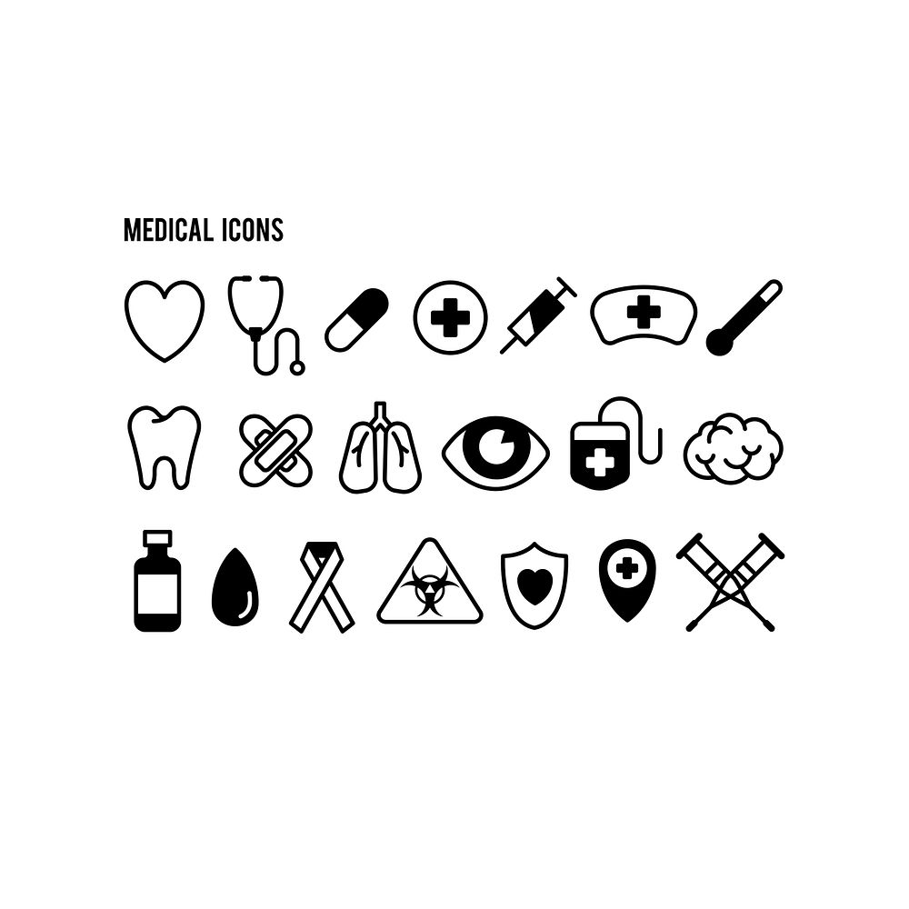 Set of medical health icons