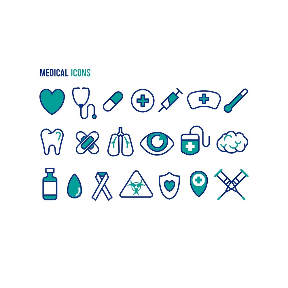 Set of medical health icons