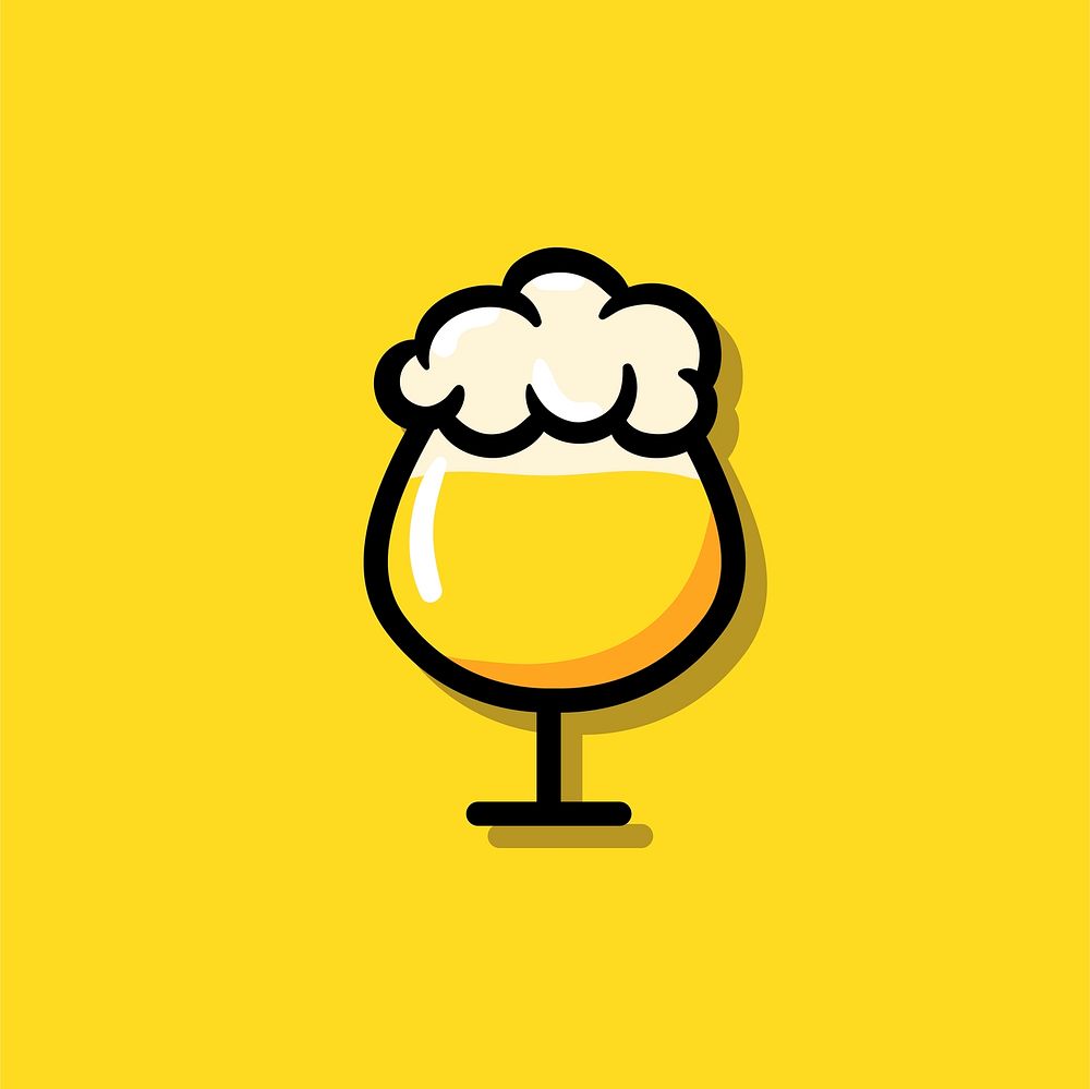 A glass of beer icon illustration