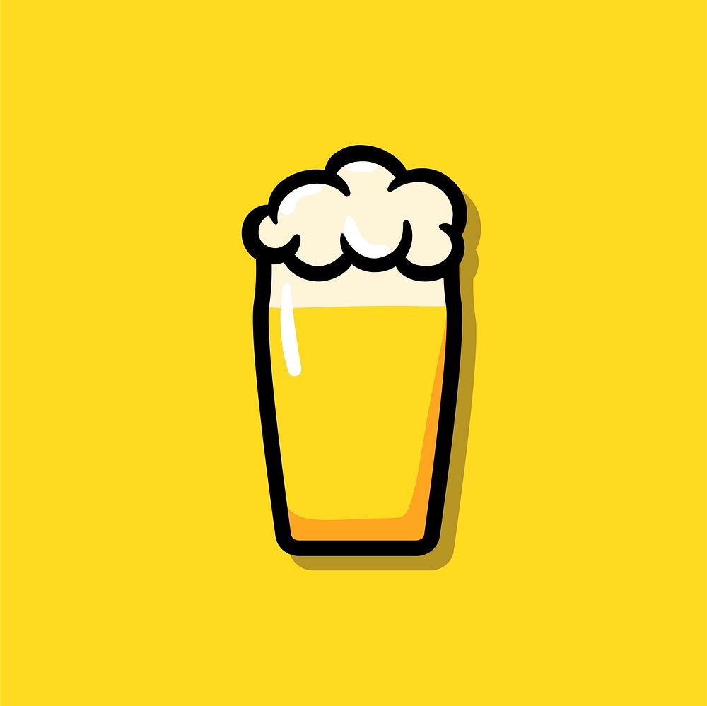 A glass of beer icon illustration