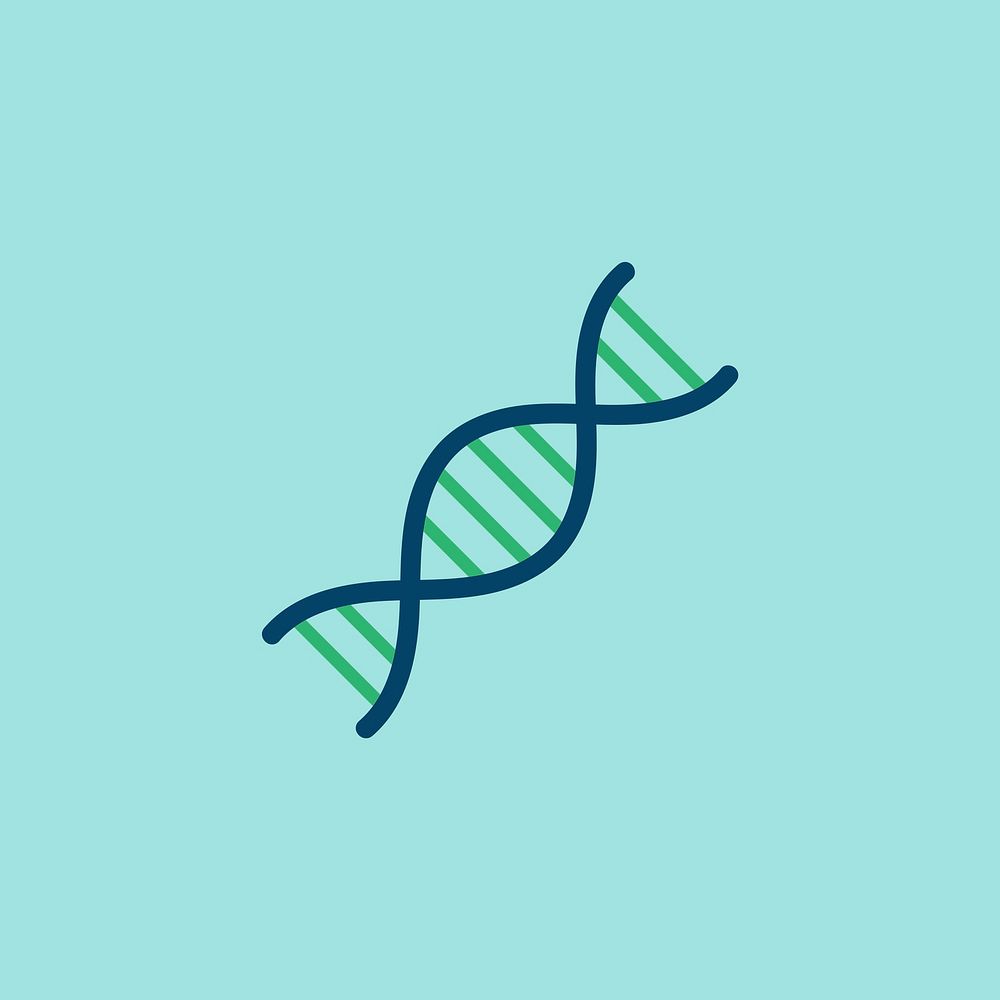 Nucleic acid double helix icon illustration