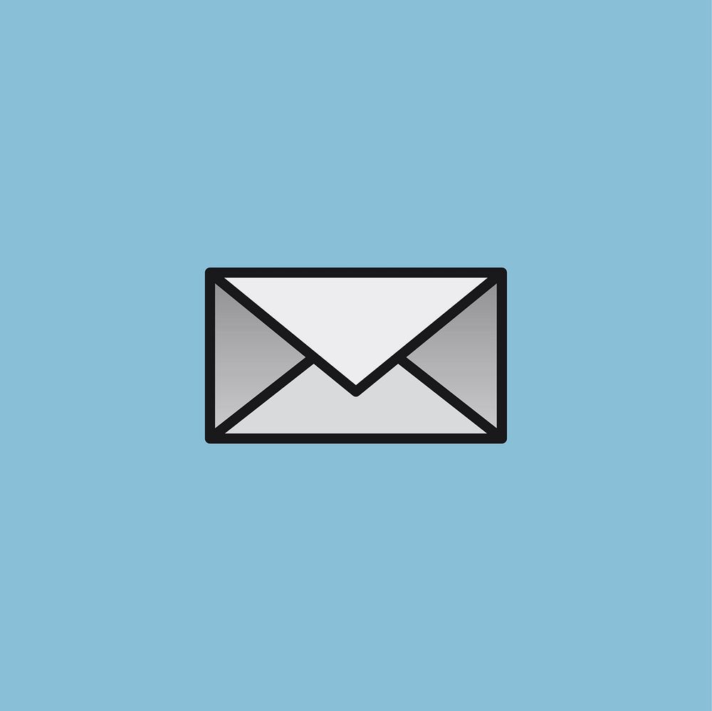 Mail message letter icon illustration