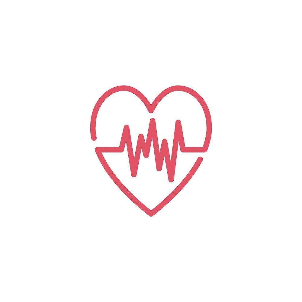 Heart rate cardiogram icon illustration