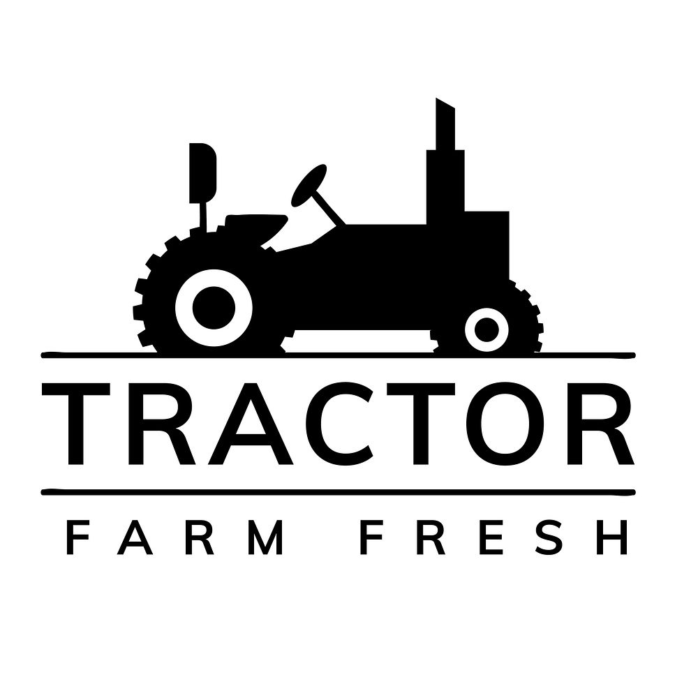 Tractor farm fresh logo illustration