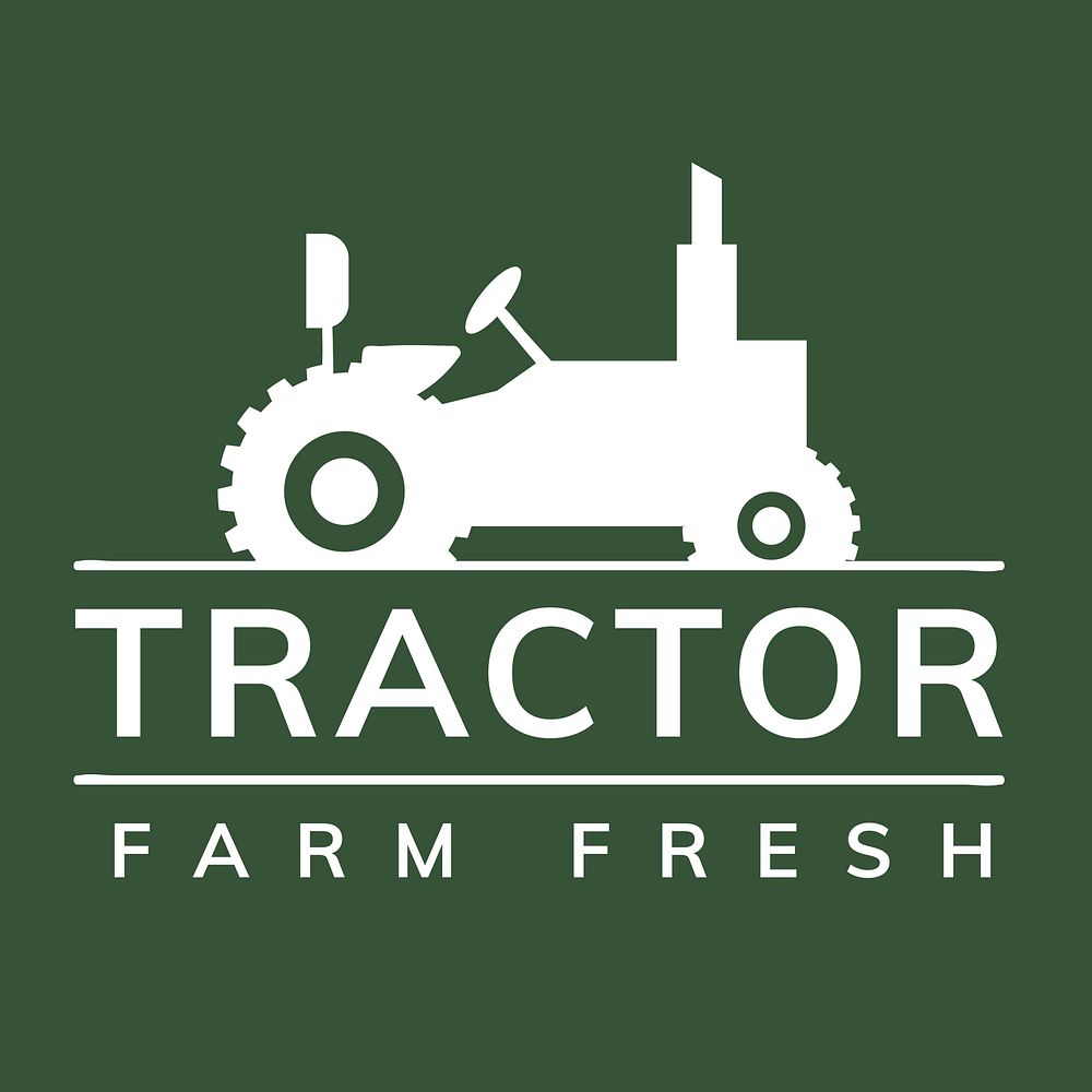 Tractor farm fresh logo illustration